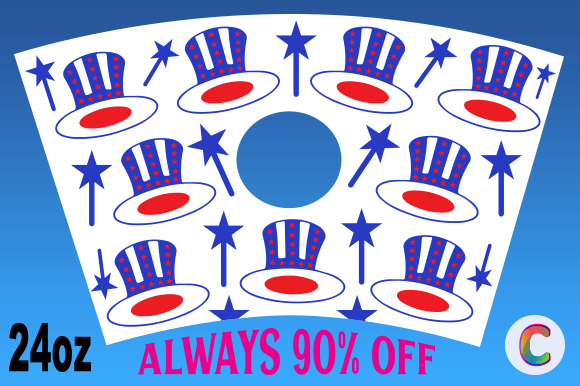 4th of July Starbucks Graphics & Crafts