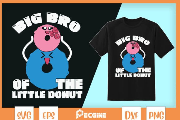 Big Bro of the Little Donut: Graphics for Playful T-Shirt Designs