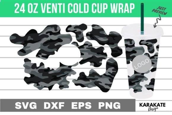 Camouflage Grey Venti Hole Wrap