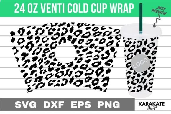 Hairy Leopard Venti Hole Wrap: Graphics for Crafts