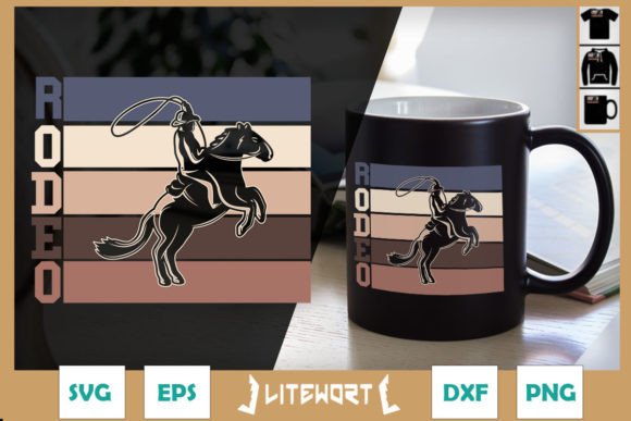Horse Rodeo Vintage Graphics for Crafts