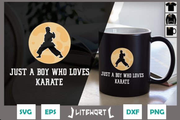 Karate Just a Boy Who Loves Karate Graphics