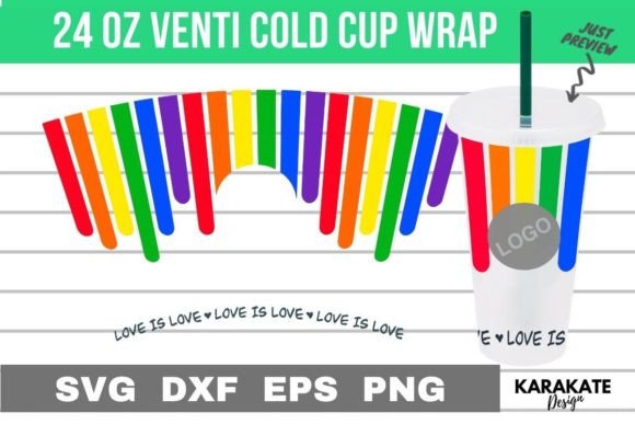 Love is Love Color Venti Hole Wrap: Graphics for Crafts