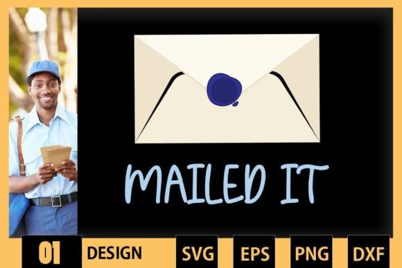 Mailman It Post Office Mail Carrier Graphics for Crafts Projects