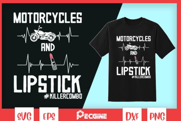 Motorcycles and Lipstick: Bold Graphics for T-Shirt Designs