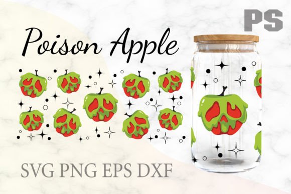 Poison Apple Graphics for Tumbler Wraps