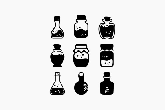 Potion Bottle Graphics for Crafts