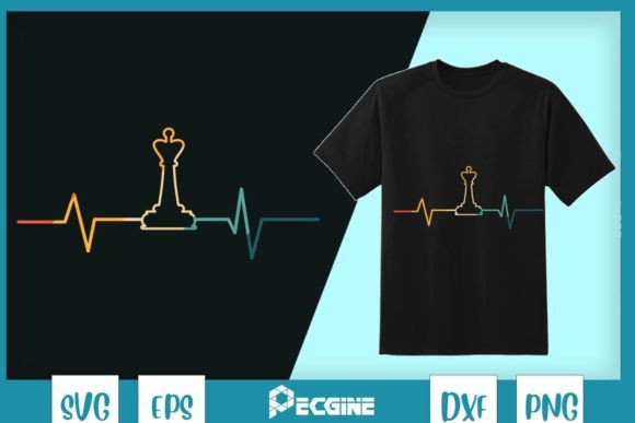 Queen Heartbeat Chess Player Graphics for T-Shirt Designs