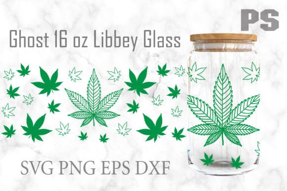 Weed Leaf Graphics for Tumbler Wraps